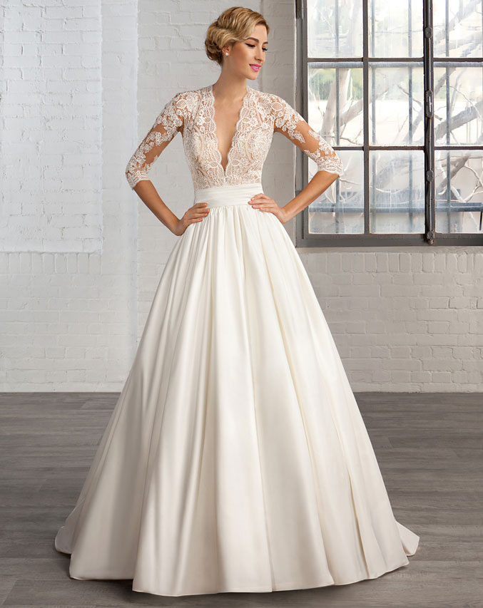 Empire Lace Wedding Gown Silk Stitches