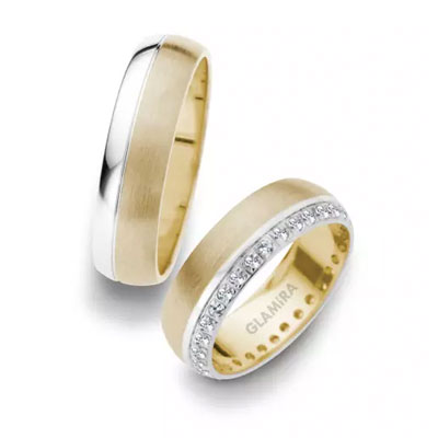 two tone gold wedding rings