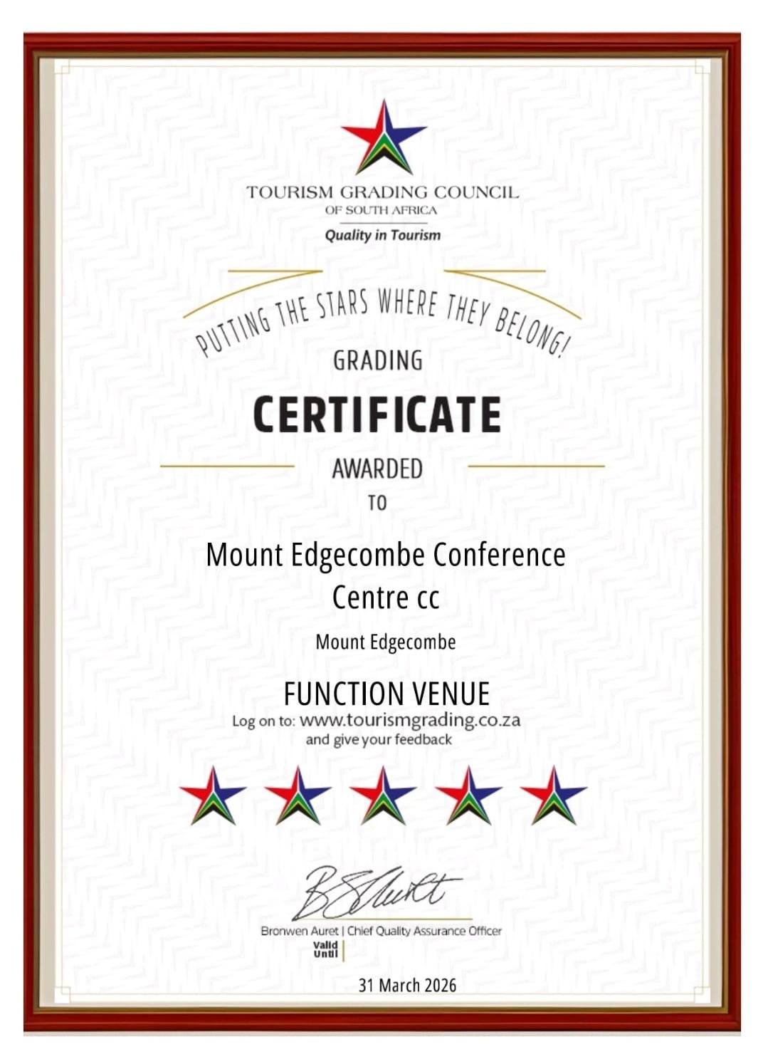 Mount Edgecombe Conference Centre